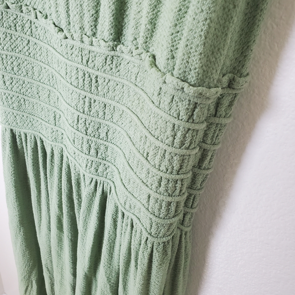 Anthropologie Postmark Sage Green Sleeveless Scoop Neck Smocked Waist Maxi Dress - Picture 5 of 11